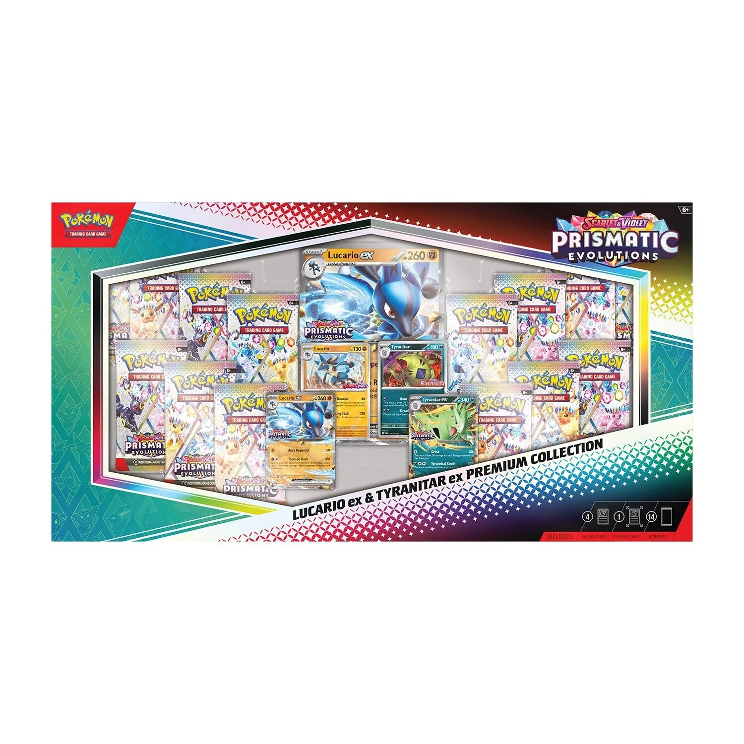 Prismatic Evolutions Lucario Ex & Tyranitar EX Premium Collection